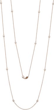 SOUZANA by Suzy Levian 14K Gold 2cttw Bezel Diamond Station Necklace - 36 Inch