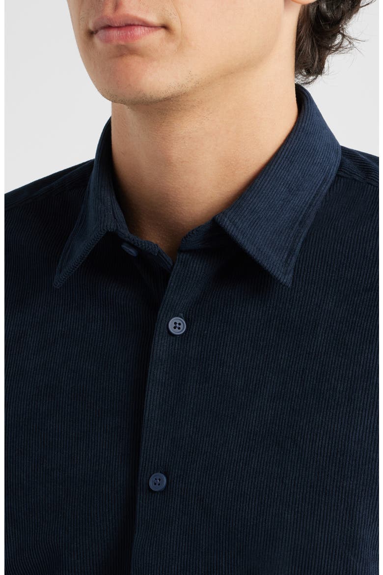 Roan Kent Corduroy Button-Up Shirt, Alternate, color, DARK BLUE
