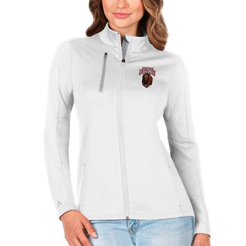 Women's Antigua White/Silver Montana Grizzlies Generation Full-Zip Jacket
