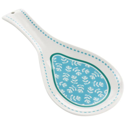 Gibson Home Village Vines Fine Ceramic Spoon Rest In Blue In Blue