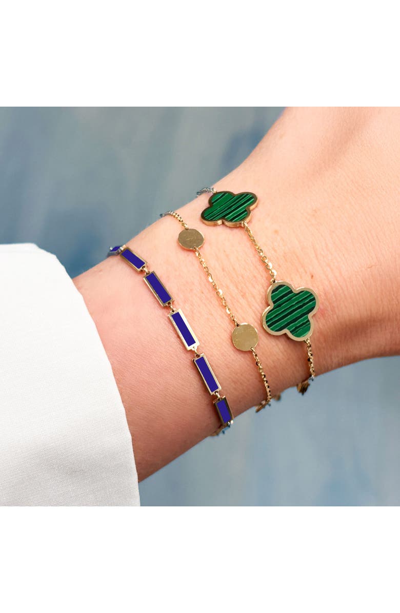 The Lovery Fine Jewelry Lapis Bar Bracelet, Alternate, color, Blue