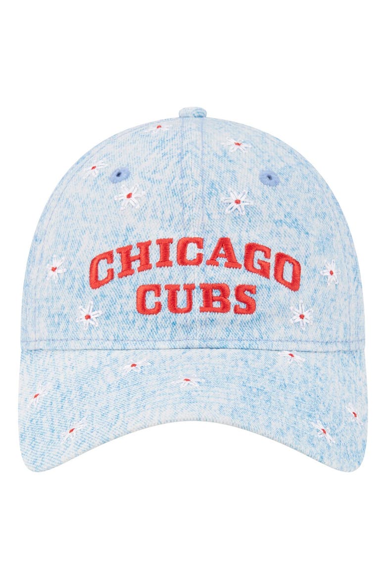 Women's New Era  Light Blue Chicago Cubs Daisy All Over 9TWENTY Adjustable Hat, Alternate, color, Light Blue
