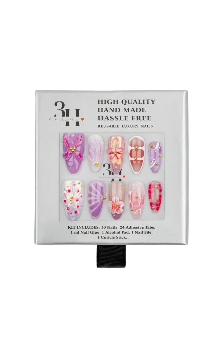 3H Nails Lilac Dream Luxury Handmade Press On Nails, Alternate, color, Lilac