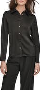 Donna Karan New York Satin Button-Up Shirt