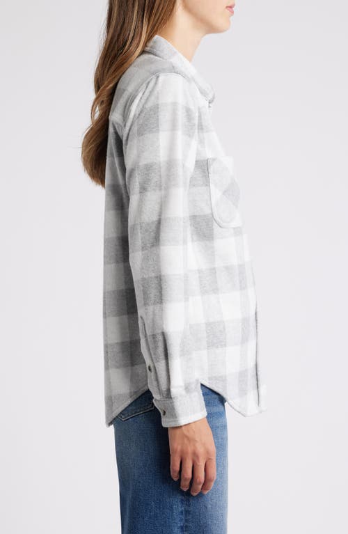 Beachlunchlounge Sally Plaid Shacket In Gray