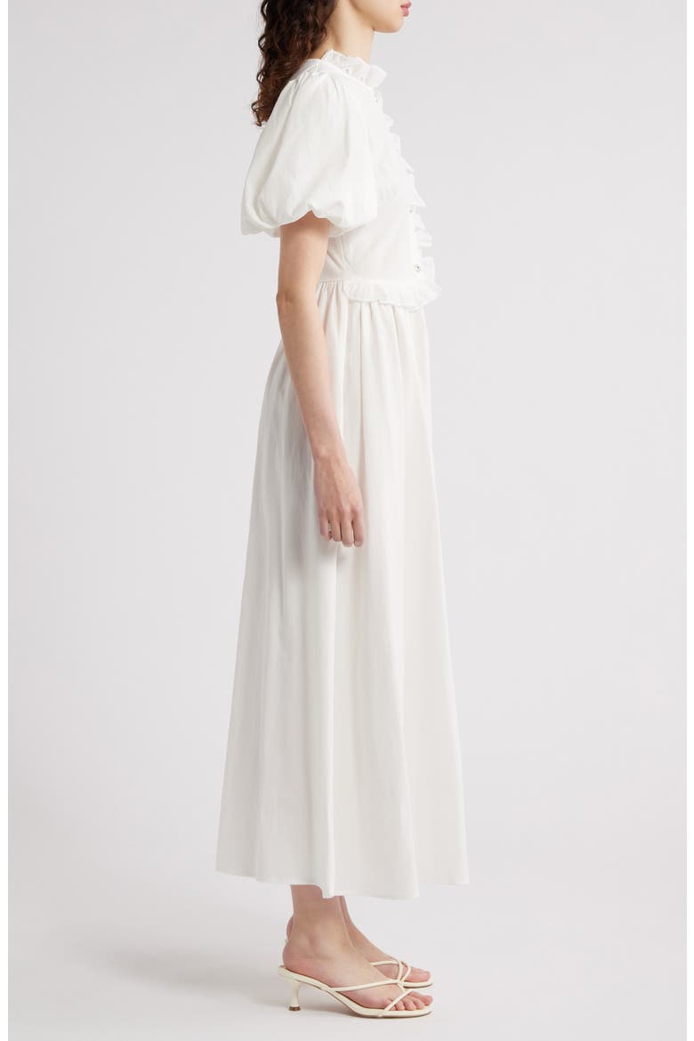 Embrace Ruffle Puff Sleeve Maxi Dress, Alternate, color, IVORY