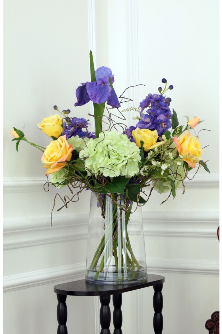 Large Garden Flower Bouquet - 24 Inches, Alternate, color, Indigo Blue
