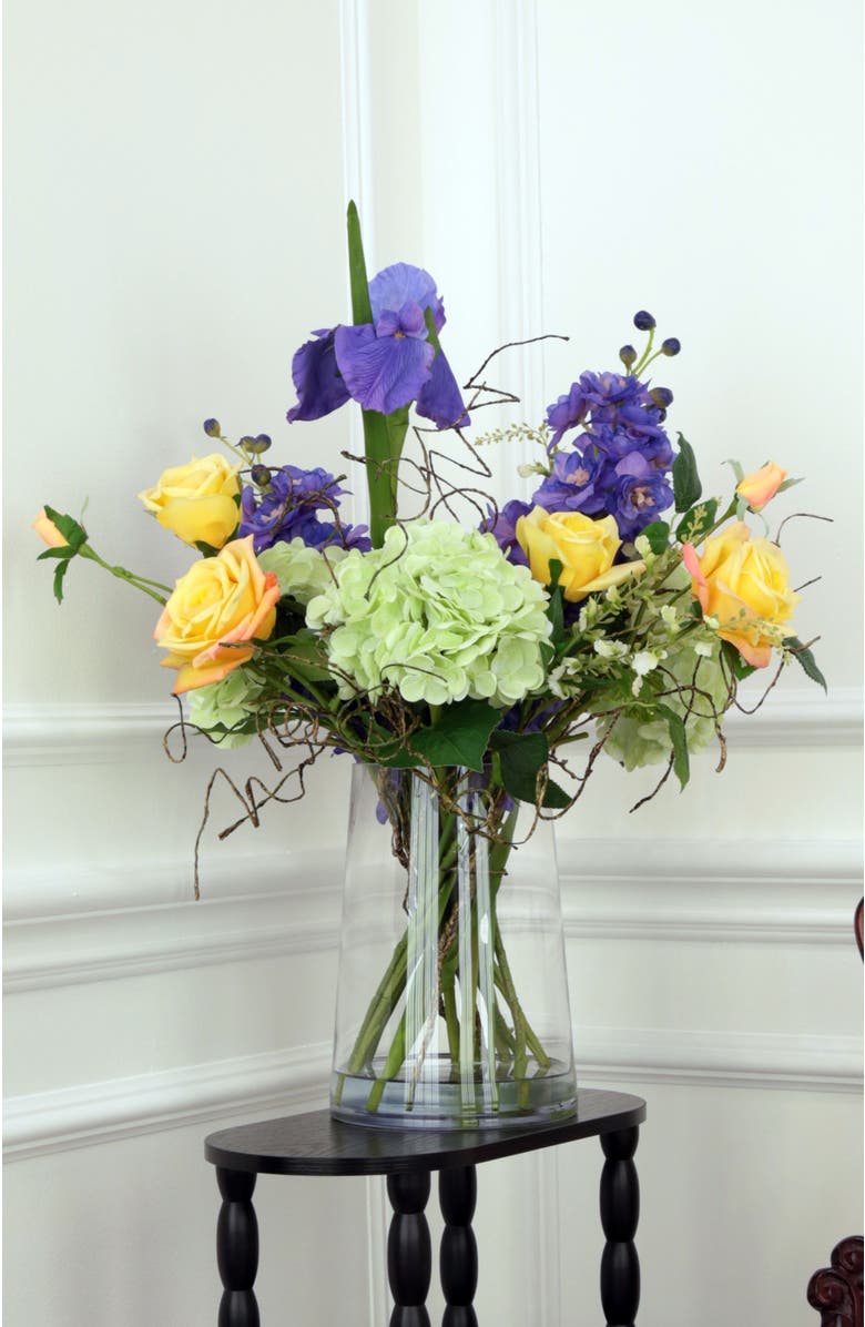 Mark Roberts Large Garden Flower Bouquet - 24 Inches, Alternate, color, Indigo Blue