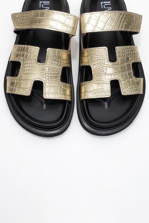 Forever & Always Shoes Loana Leather Slide Sandal In Multi