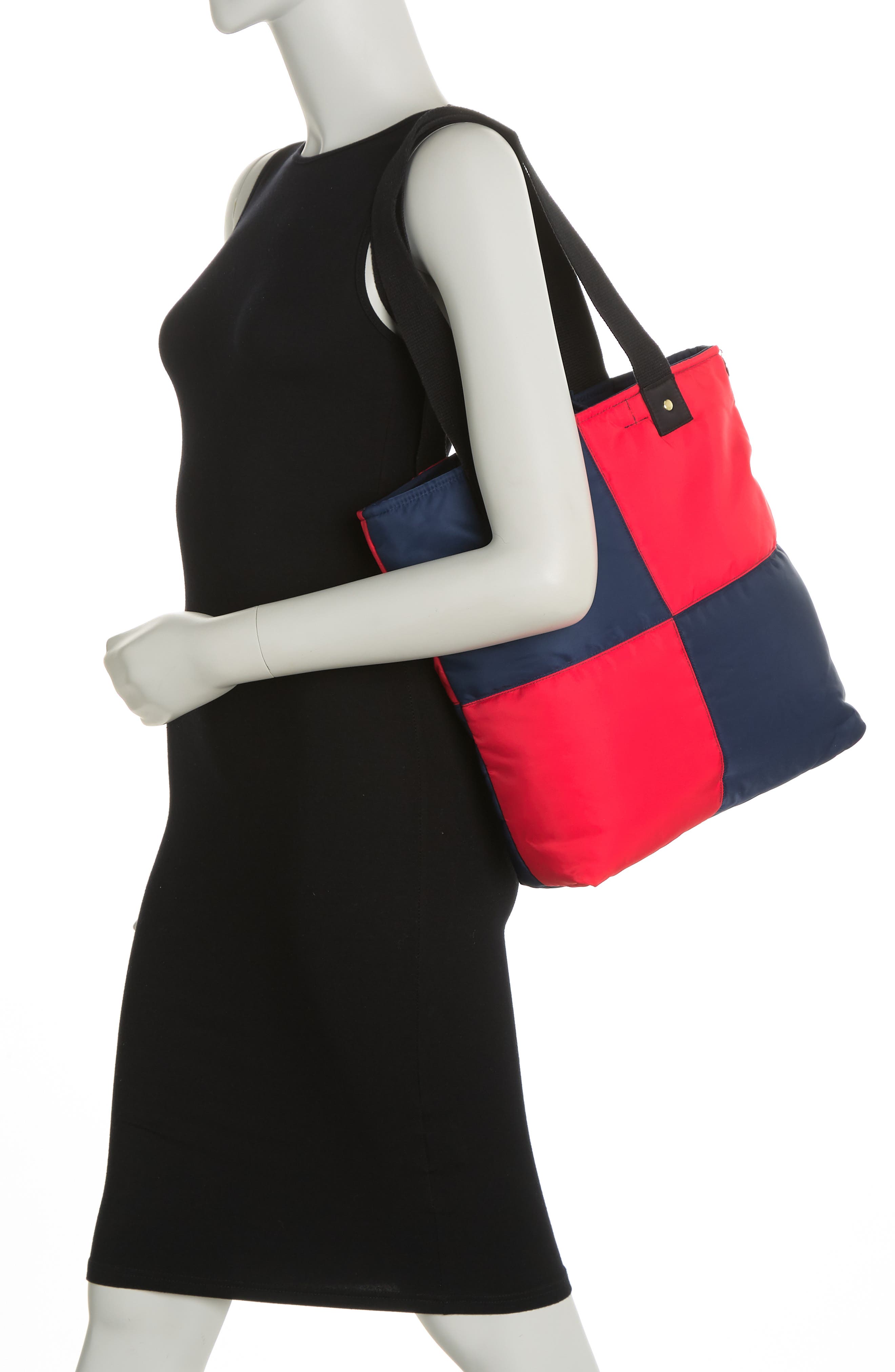 Clare V. Annie Nylon Colorblock Tote Bag, Alternate, color, 