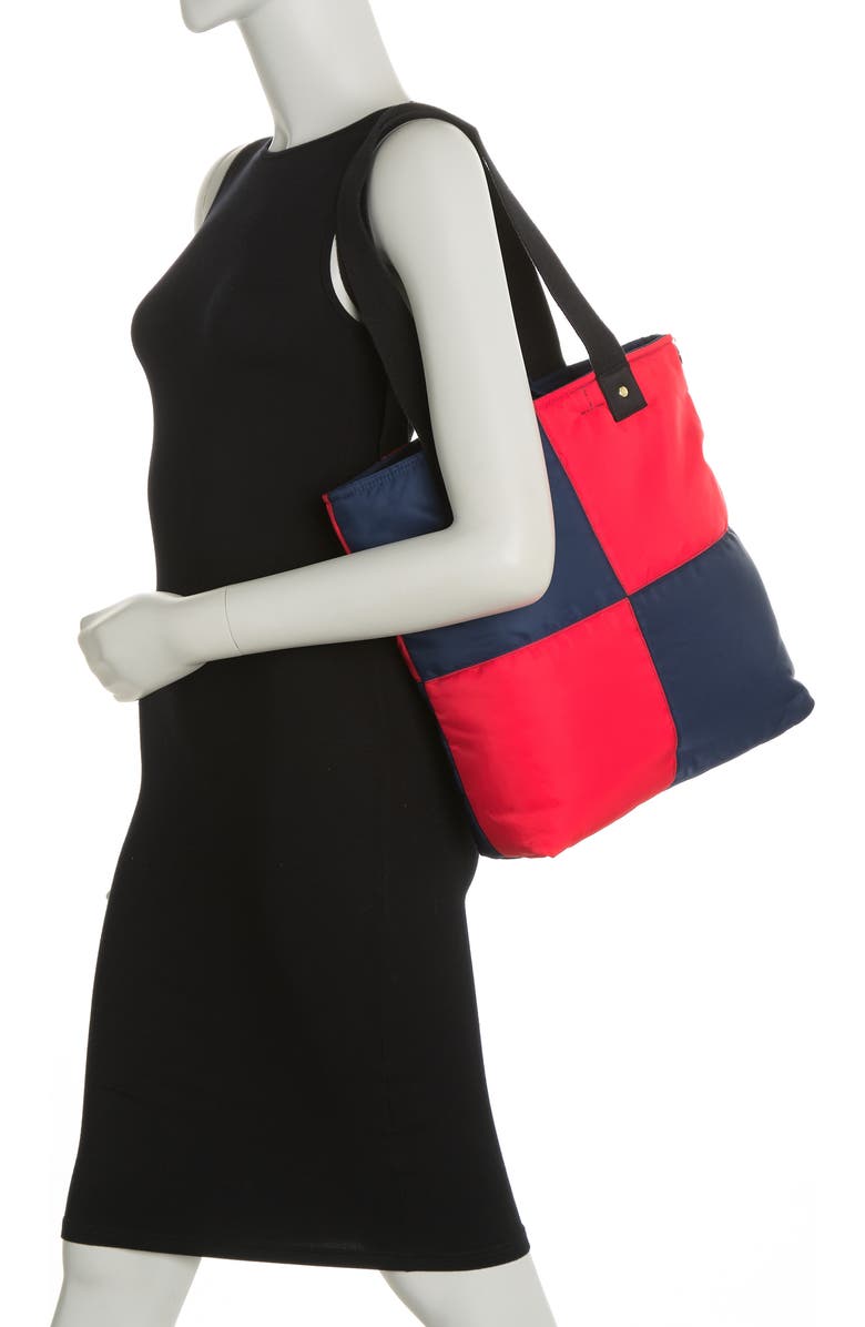 Clare V. Annie Nylon Colorblock Tote Bag, Alternate, color,