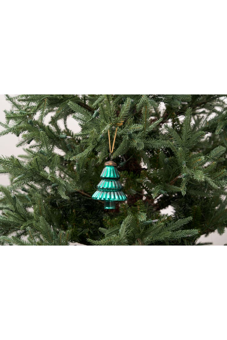 Glass Christmas Tree Christmas Tree Ornament Set of 2, Alternate, color, Red