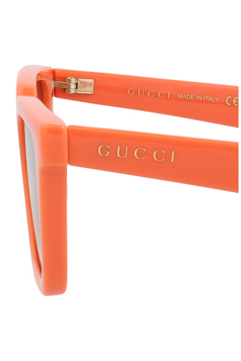 55mm Square Sunglasses, Alternate, color, ORANGE ORANGE BROWN