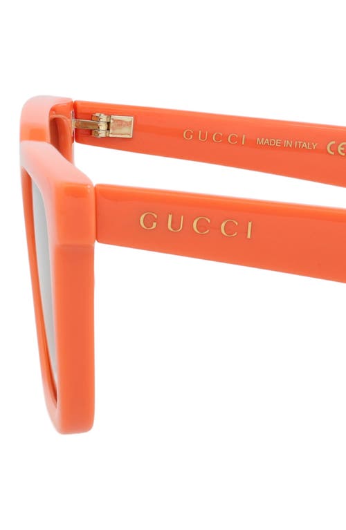 Gucci Square-frame Injection Sunglasses With Saddle Nose Bridge In Red