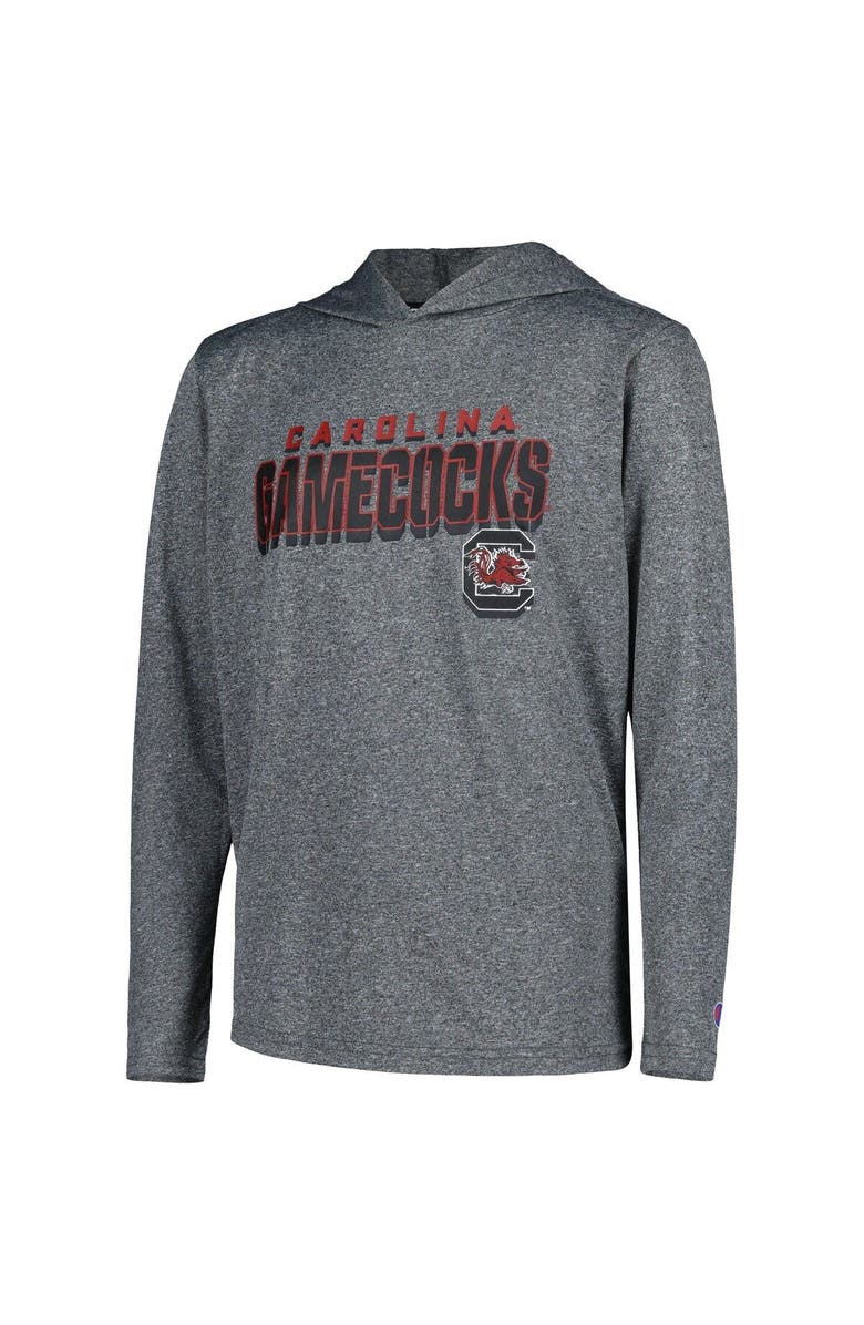 Champion Youth Champion Heather Charcoal South Carolina Gamecocks Impact Hoodie Long Sleeve T-Shirt, Alternate, color, 