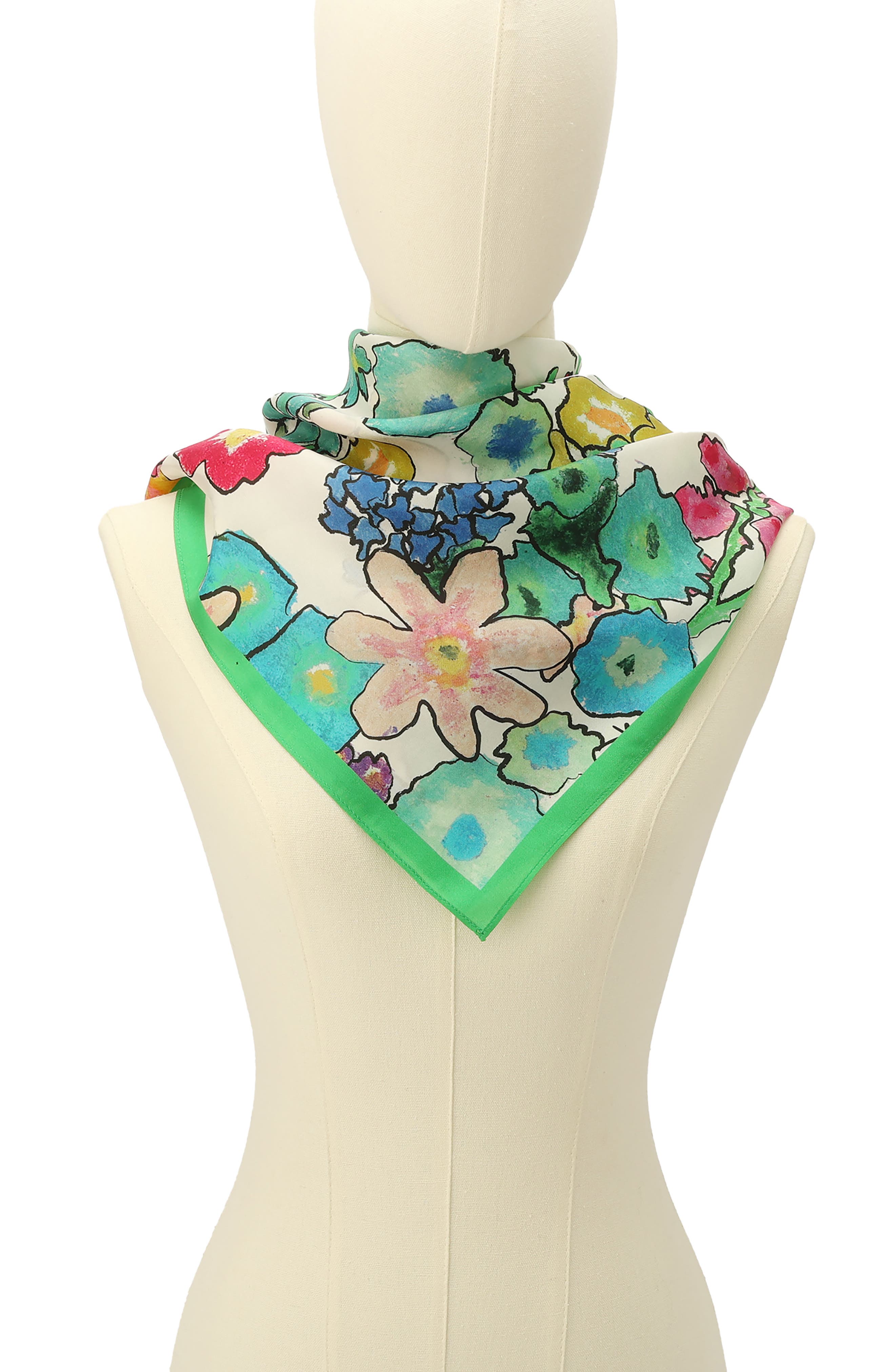 Женские аксессуары Kurt Geiger London Floral Silk Scarf — фото 6