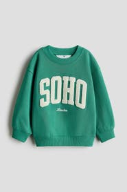 H&M Printed Crew-neck Sweatshirt
