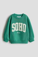 H&M Printed Crew-neck Sweatshirt