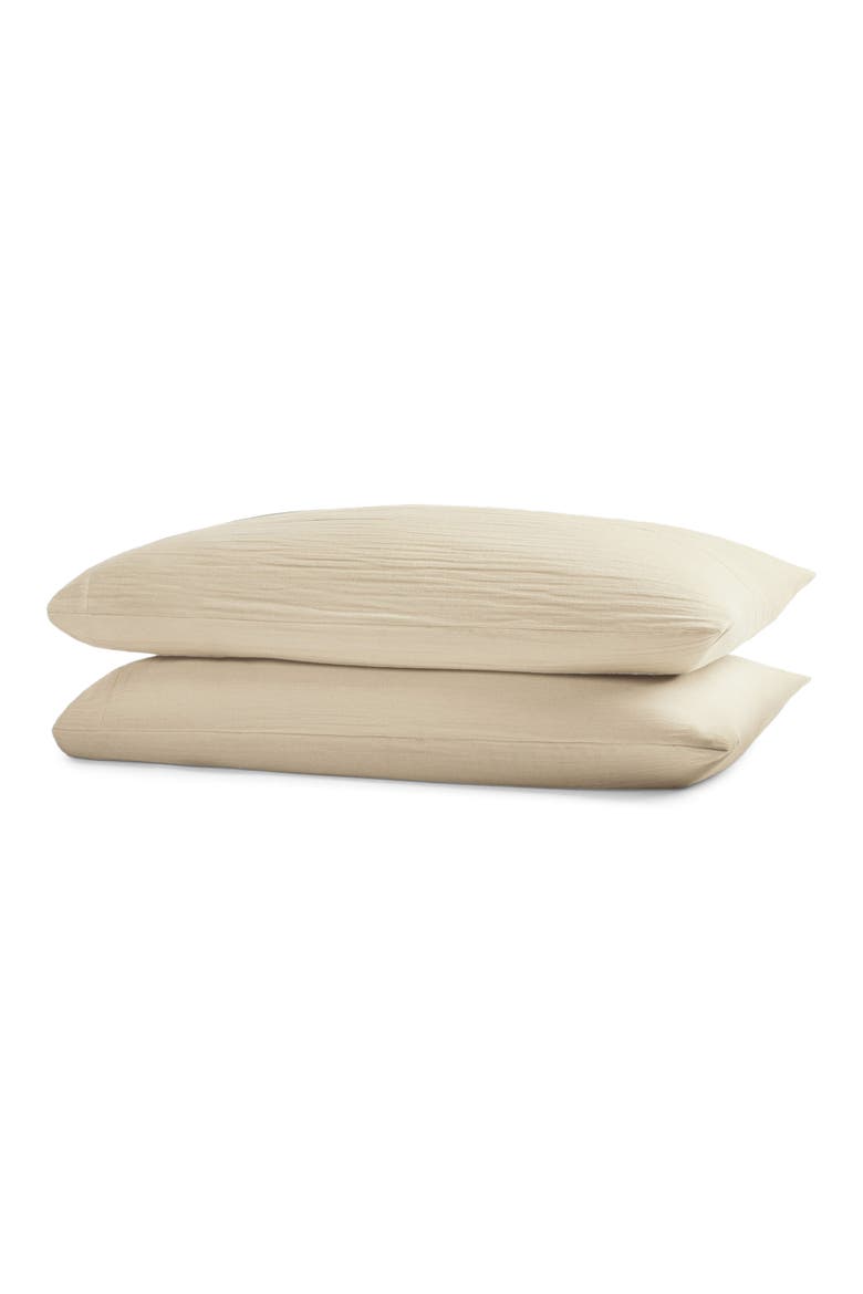 Dune Crinkled Cotton Gauze 4-Piece Sheet Set, Alternate, color, SANDSTONE