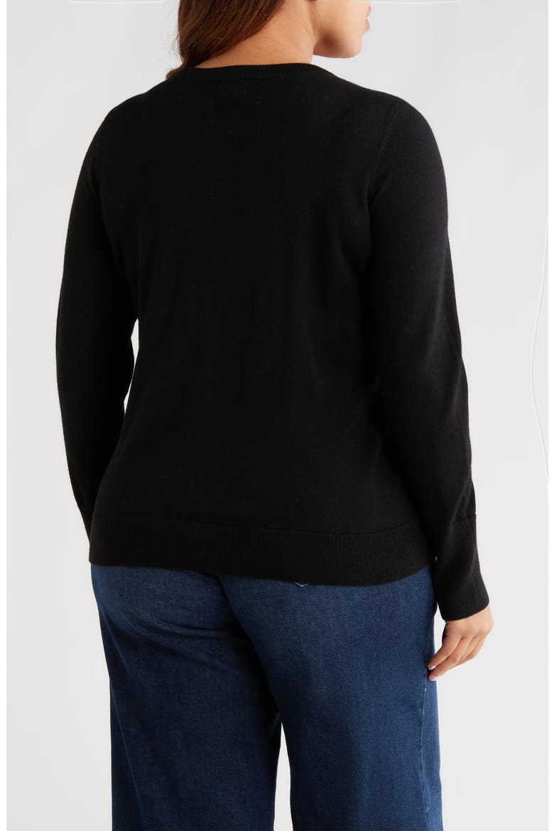 Crewneck Sweater, Alternate, color, BLACK