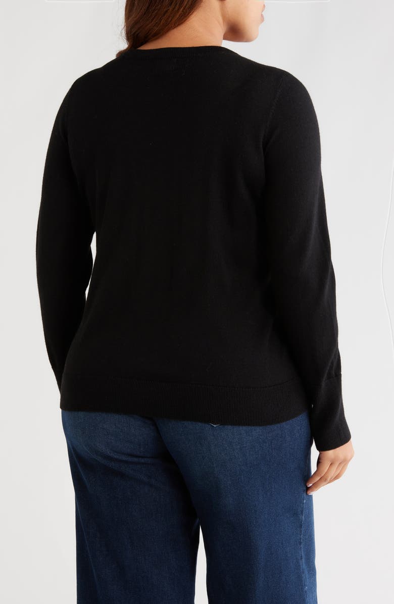 Caslon<sup>®</sup> Crewneck Sweater, Alternate, color, Black