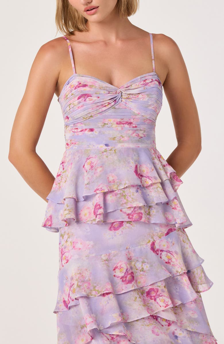 ASTR the Label Coline Floral High-Low Dress, Alternate, color, Lilac Floral