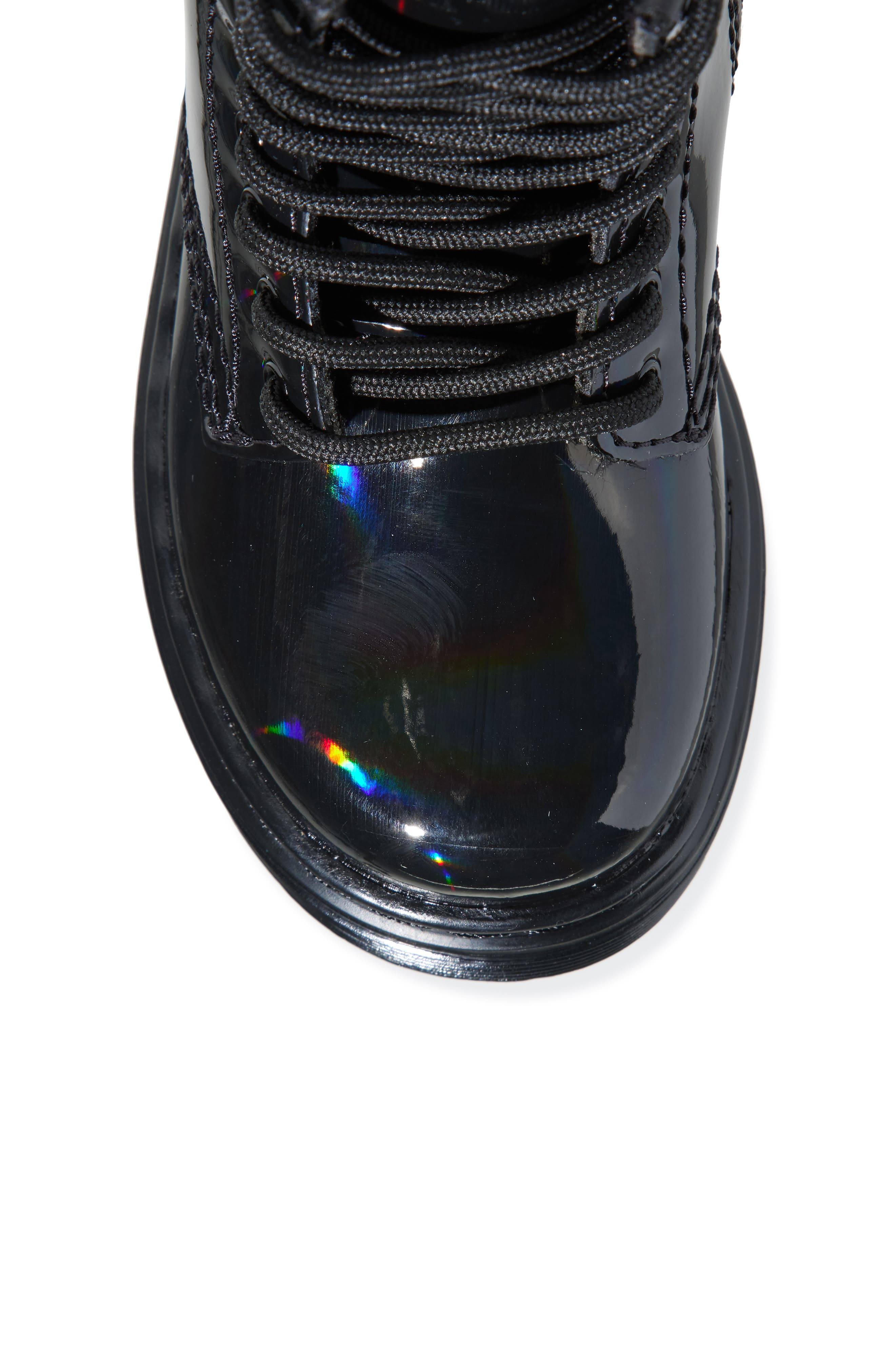 Dr. Martens Kids' 1460 Black Rainbow Boot, Alternate, color, Black