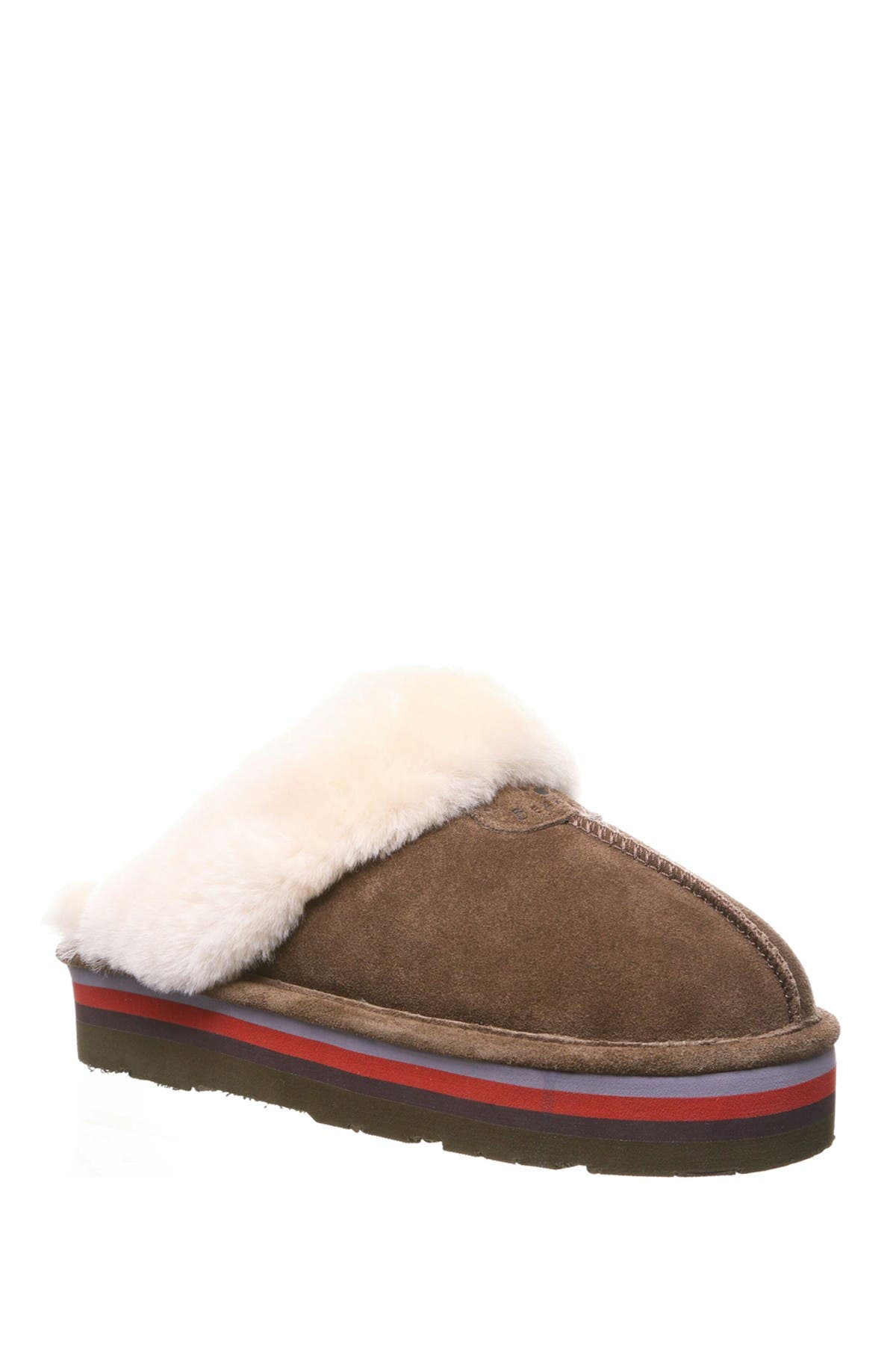 Retro Loki Suede Slipper, Main, color, EARTH