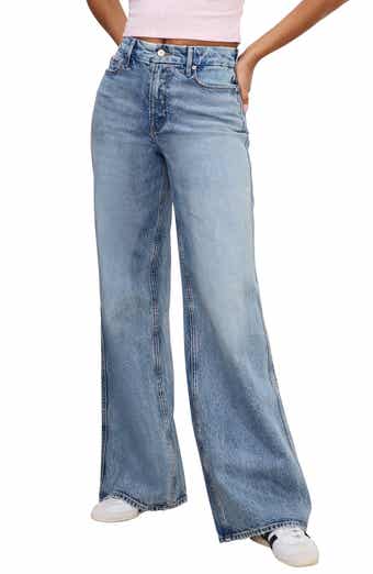 Good American Good Skate High Waist Wide Leg Jeans