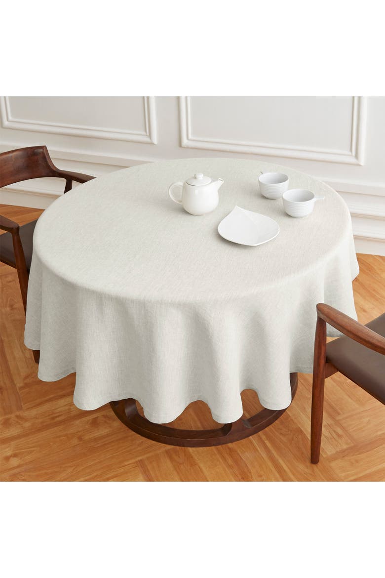 Linen Round Tablecloth - Sonoma, Alternate, color, Light Flax