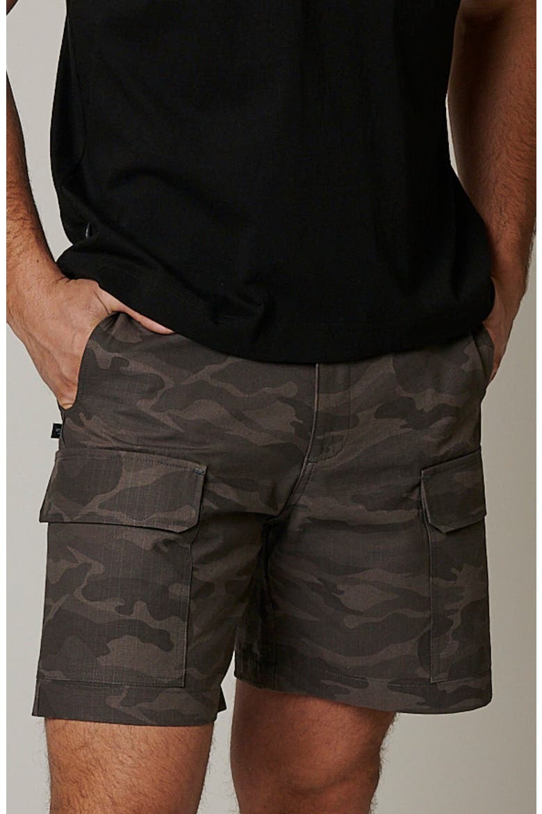 Ripstop Cargo Camo Shorts, Alternate, color, Volcanic