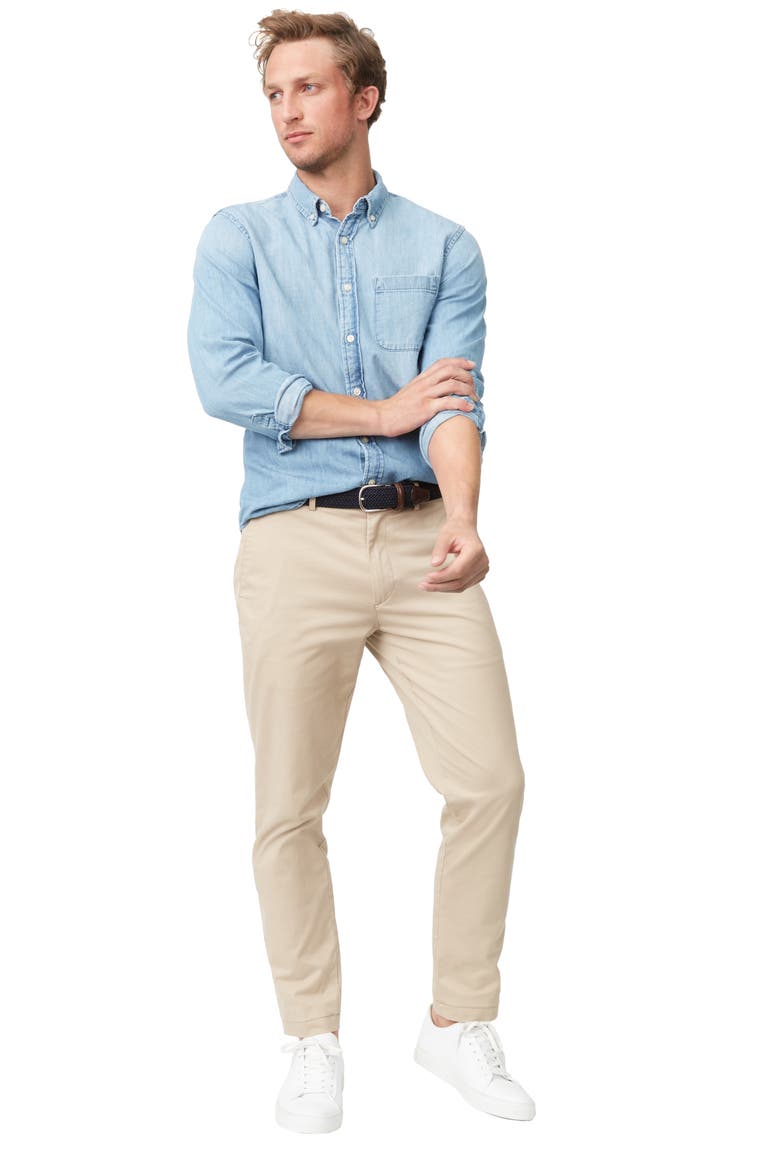 Connor Slim Fit Stretch Cotton Chino Pants, Alternate, color, KHAKI
