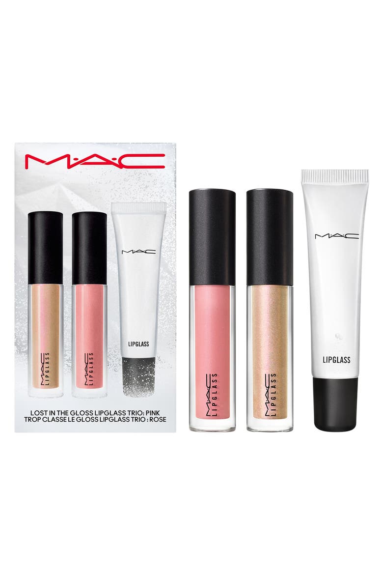Lost in The Gloss Lipglass Trio $69 Value, Main, color, PINK