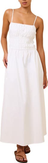 The Delta Smocked Cotton Maxi Sundress