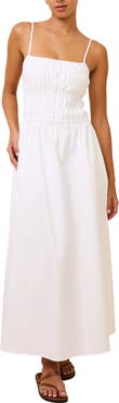 Solid & Striped The Delta Smocked Cotton Maxi Sundress