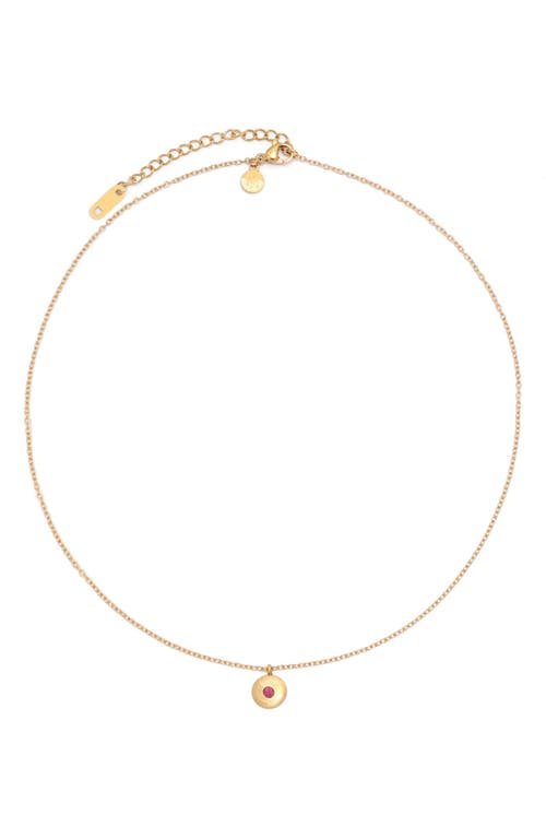 Petit Moments Birthstone Disc Pendant Necklace
