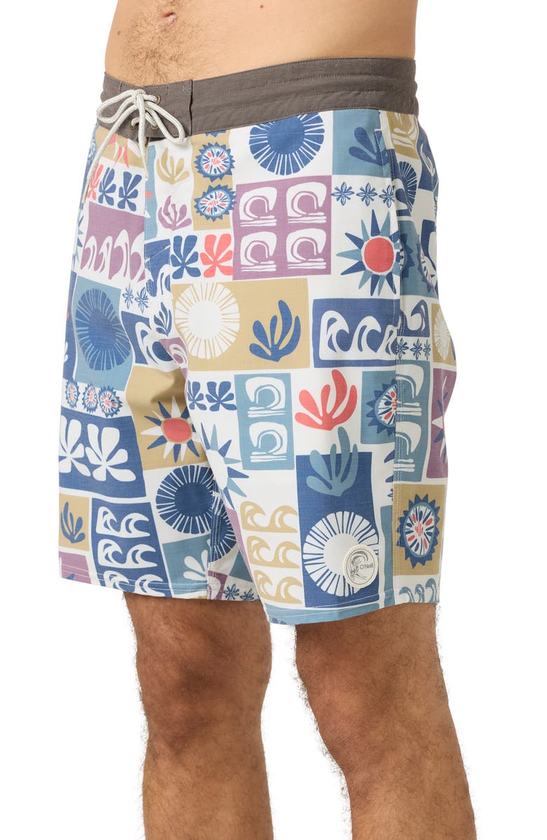 O'Neill OG Cruzer Print Board Shorts, Alternate, color, White Multi