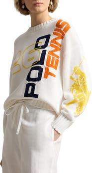 Polo Ralph Lauren US Open® Collection Graphic Long Sleeve Cotton Sweater