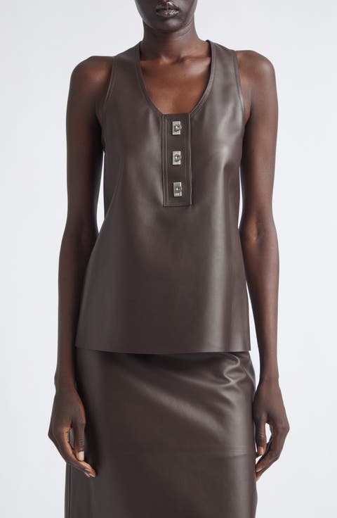 Racerback Napa Leather Tank