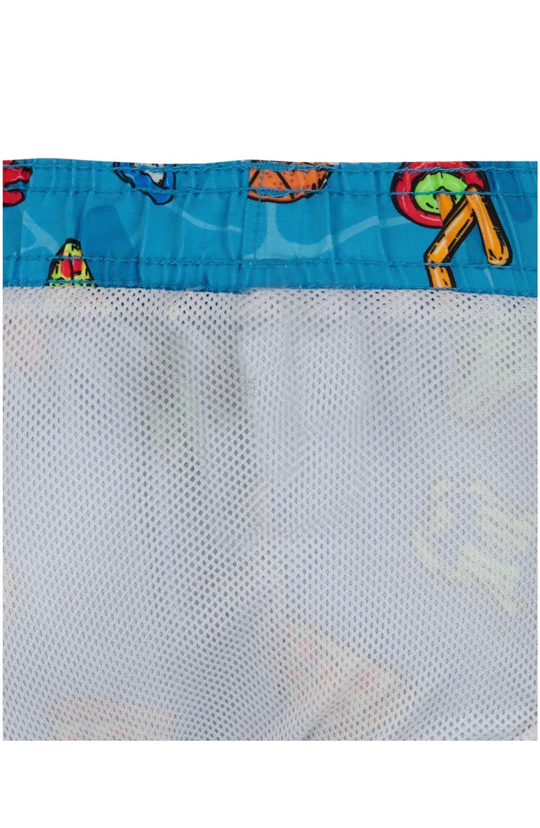 Under Armour Kids' Shark Rescue Rashguard & Swim Trunks Set, Alternate, color, Hyper Green