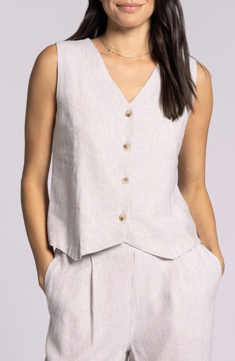 Anastasia Linen Blend Vest