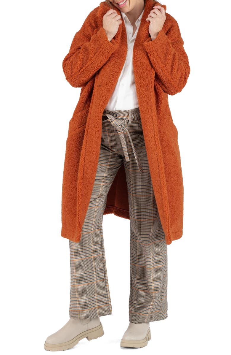 Cache Coeur Leonie Fleece Maternity/Nursing Coat, Main, color,