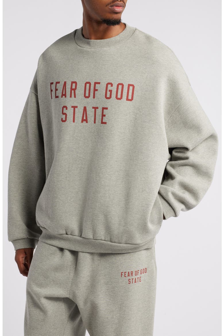 Gender Inclusive State Logo Sweatshirt, Main, color, DARK HEATHER