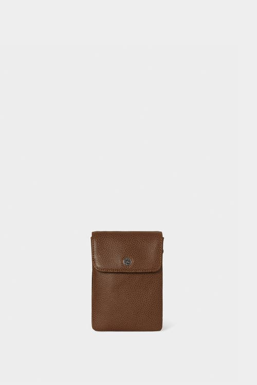 Osprey London The Madison Leather Phone Bag In Brown