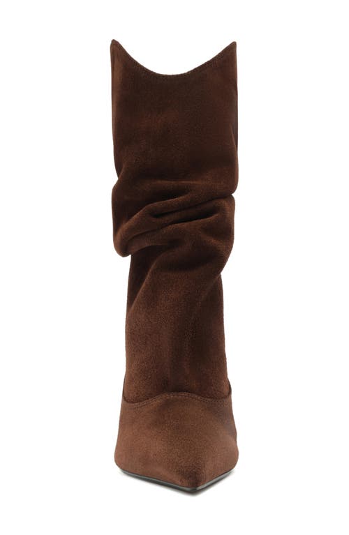 Schutz Maryana Slouch Pointed Toe Boot In Brown