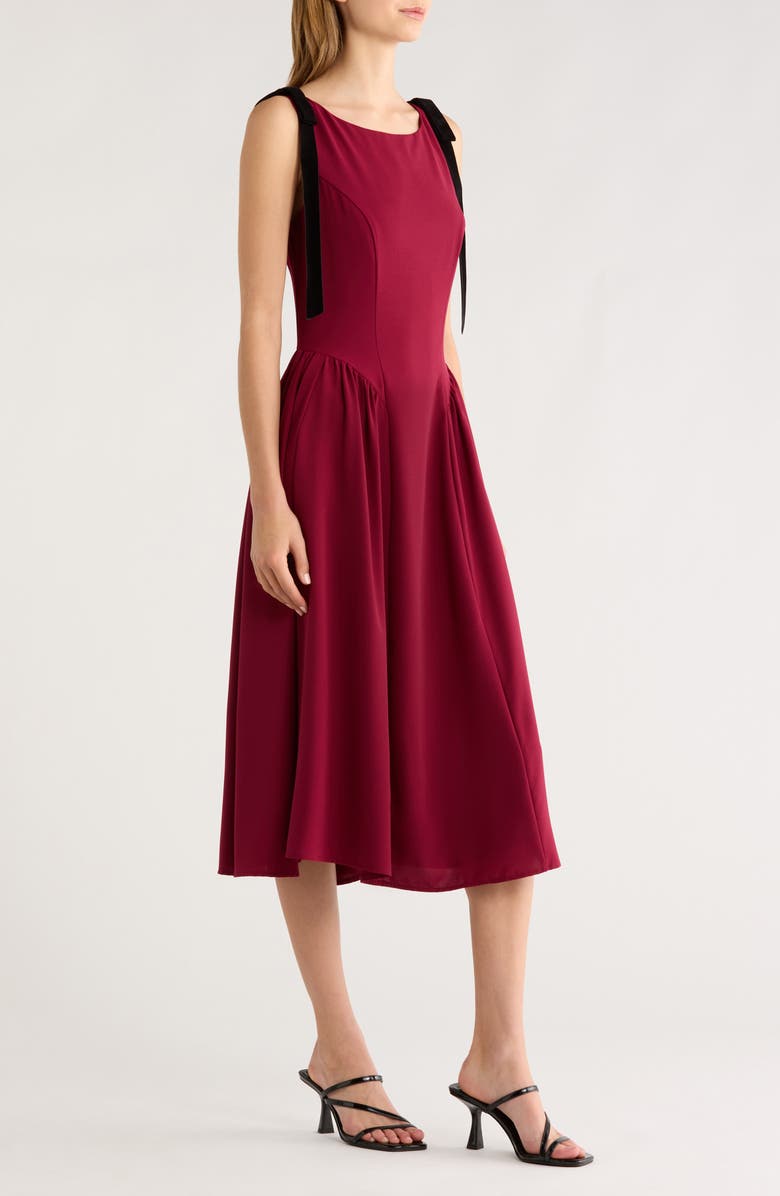 All in Favor Sleeveless A-Line Midi Dress, Alternate, color, Wine Black
