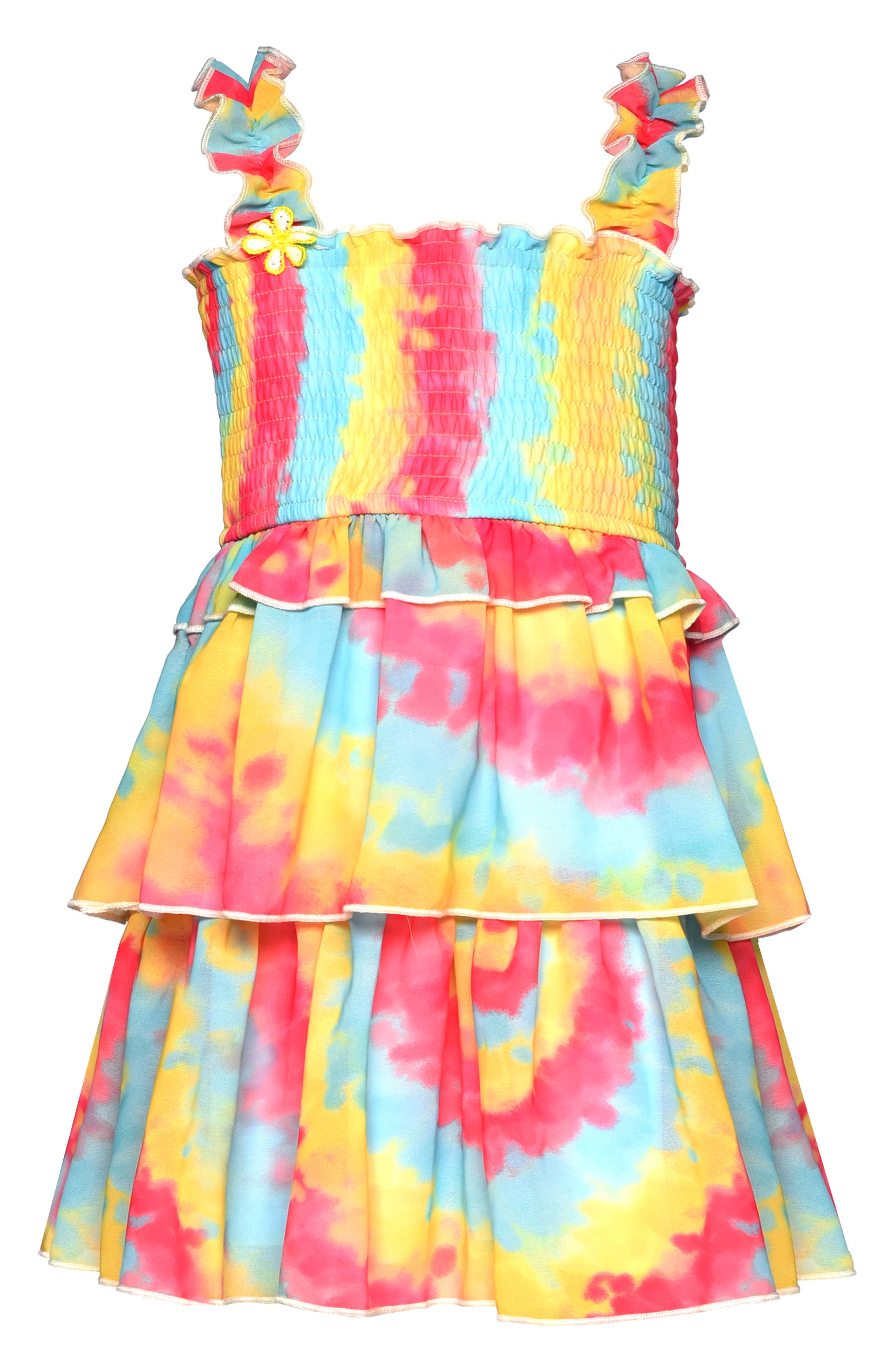 Kids' Tie Dye Smocked Dress