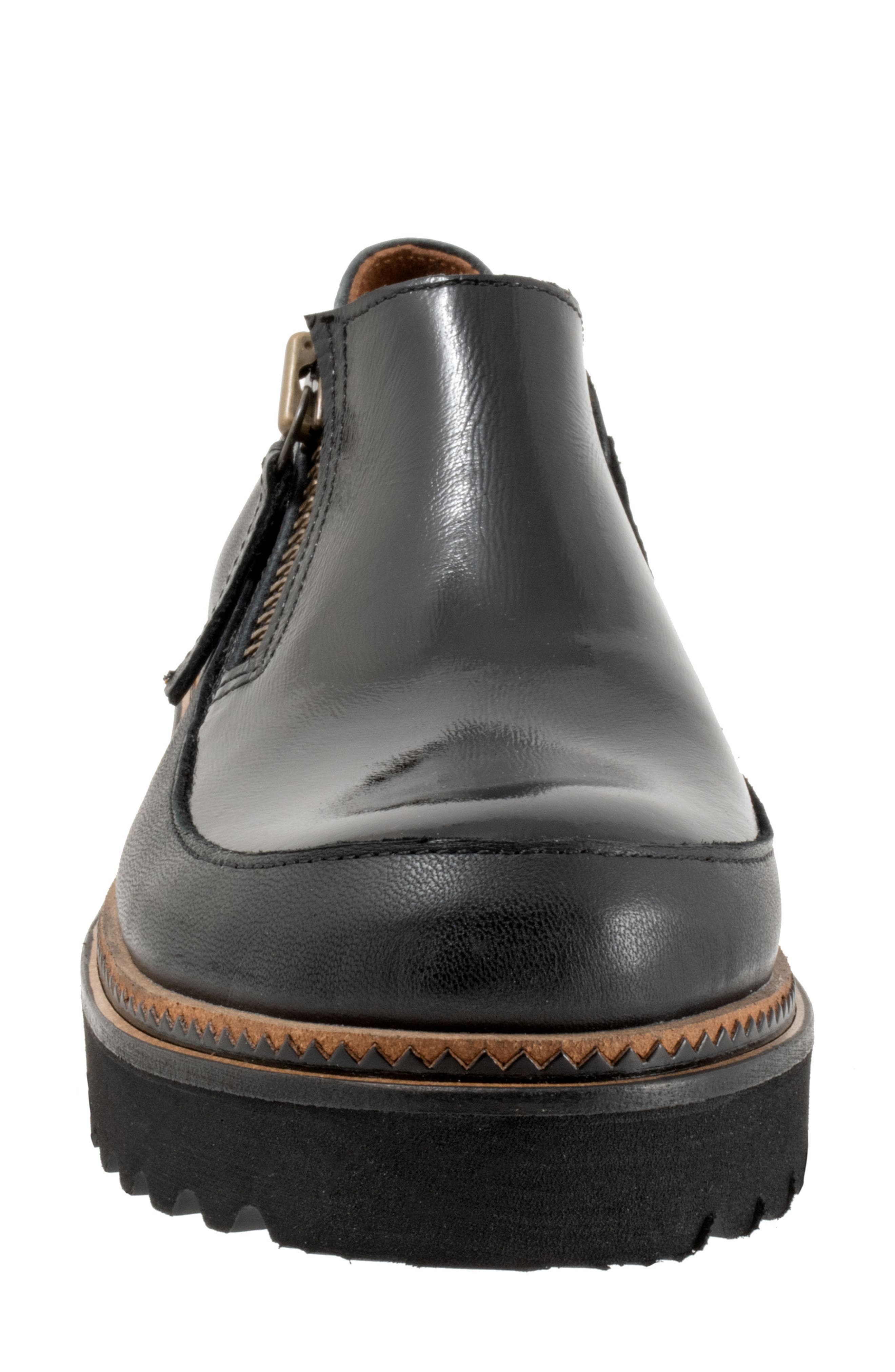 Bueno Amelia Zip-Up Loafer, Alternate, color, Black Patent