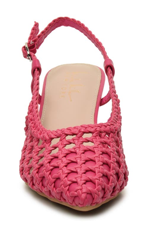Nicole Miller Knotty Braided Slingback Pump In Pink