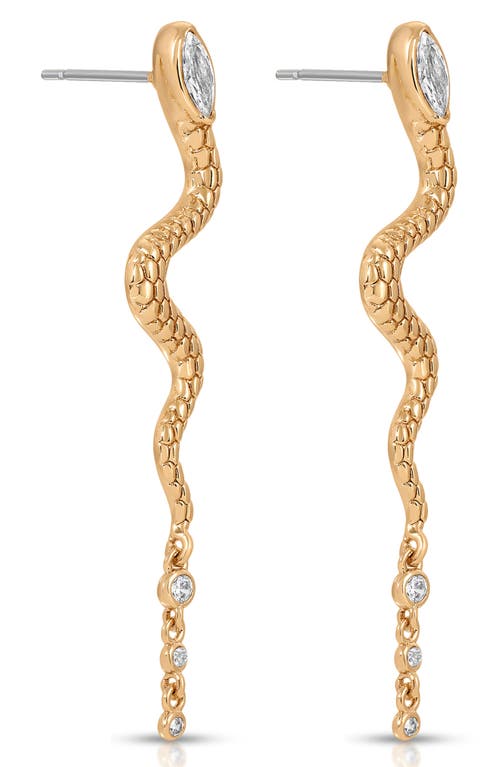 Ettika Serpentina Cubic Zirconia Drop Earrings In Gold